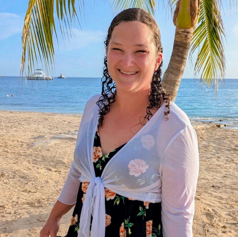 A photo of Blair on the beach at Sandals Negril